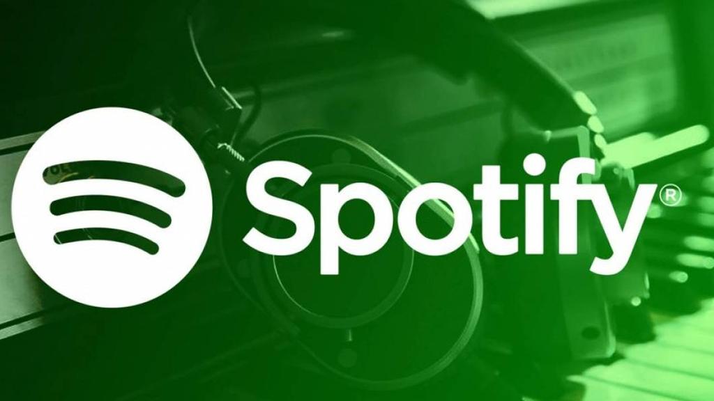 Logotipo de Spotify blanco con fondo verde