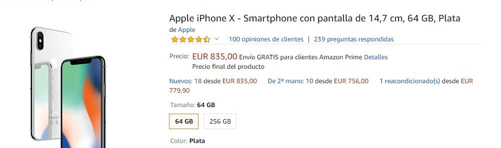 comprar un iPhone X