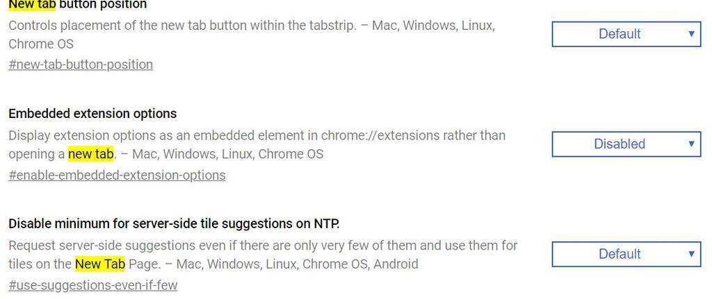 gestión botón nueva pestaña en Chrome
