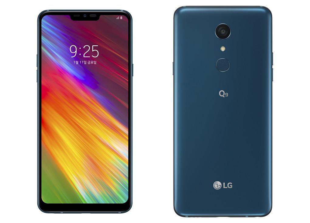 Nuevo teléfono LG Q9 de color azul