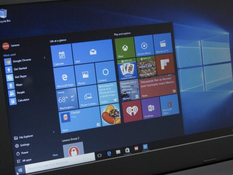 Barra de tareas del sistema operativo Windows 10
