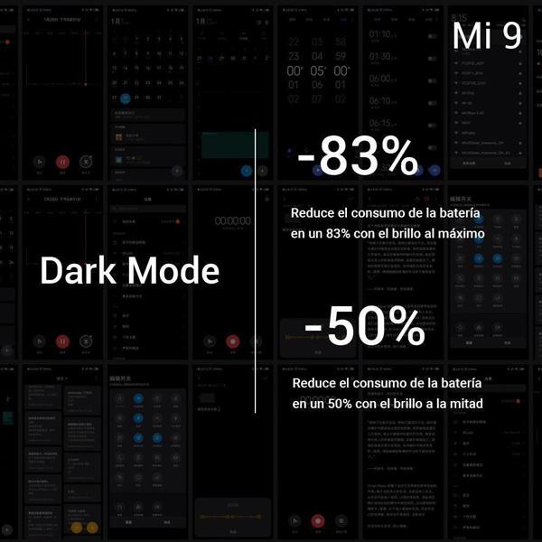 Modo oscuro del Xiaomi Mi 9