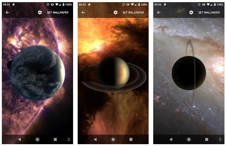 Aplicación Planets Live Wallpaper Plus