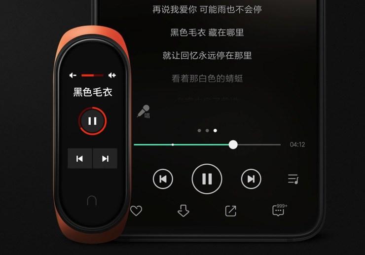 Control de música con la Xiaomi Mi Band 4