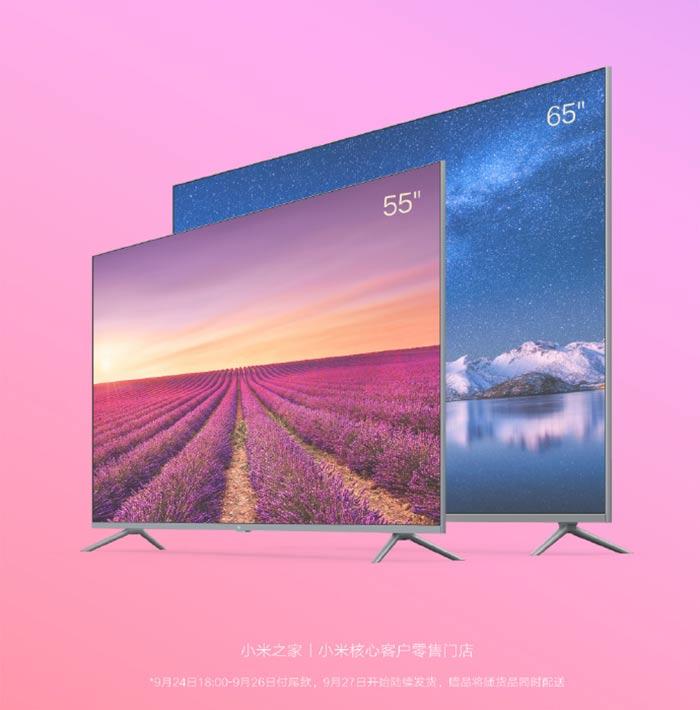 Anuncio tamaños de pantalla televisores Xiaomi 8K