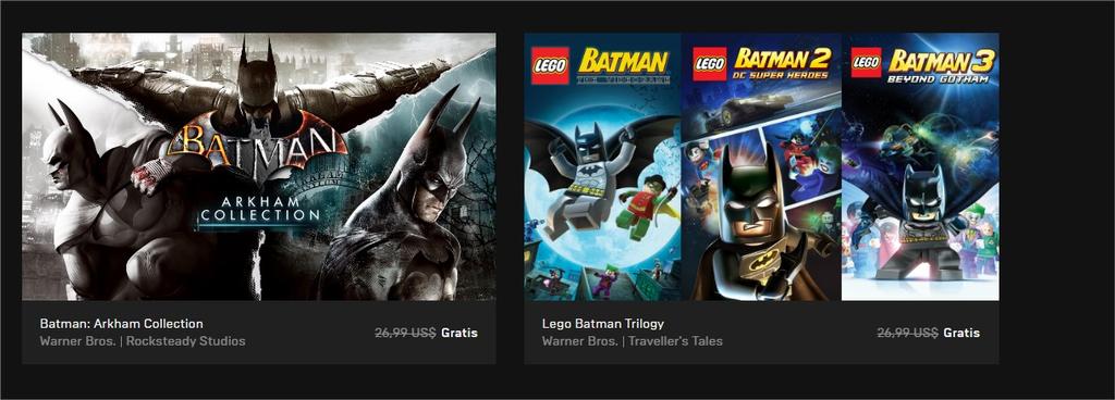 Batman Arkham y Batman Lego gratis