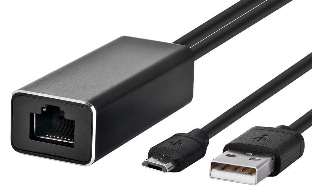 Adaptador Mirco USB a Ethernet RJ45 para Google Chromecast