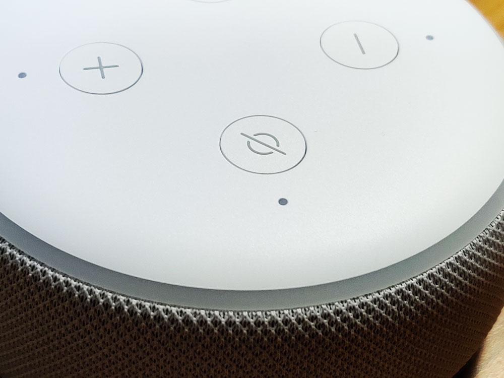 Amazon Echo Dot speaker buttons