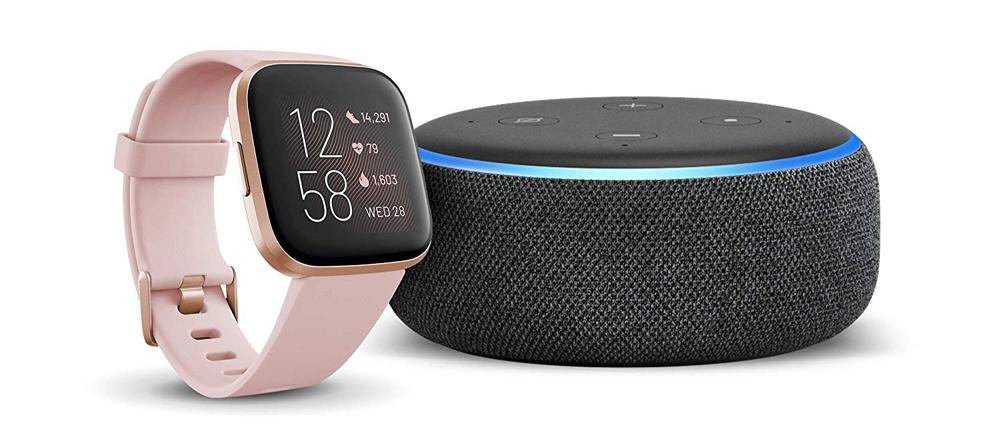 Fitbit Versa 2 con Amazon Echo Dot